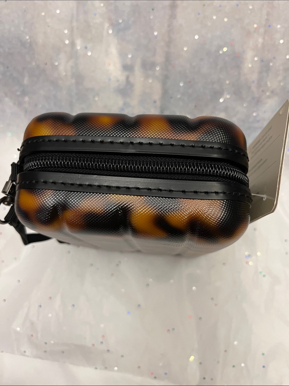 Tortoiseshell Hard-Side Mini Case - Brown/Black - Picture 5 of 10